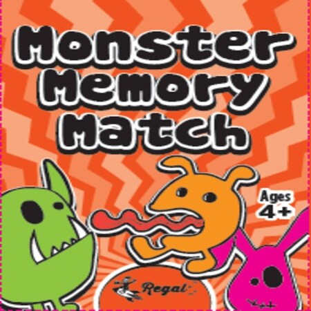 Regal Games Regal Classic Monster Memory Match Children Card Game Multicolored 265